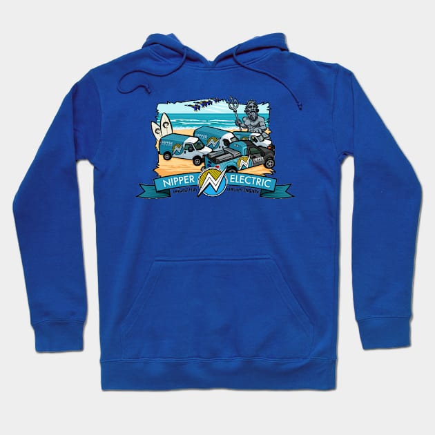 Nipper Electric Beach Area Hoodie by Nipper Electric 